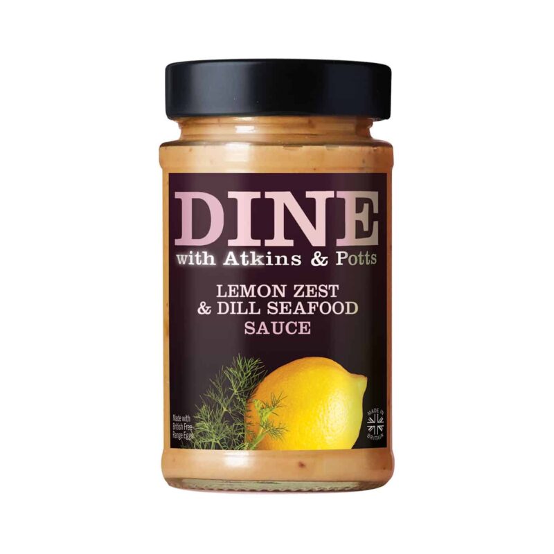 DINE IN with Atkins & Potts Seafood Sauce with Lemon Zest and Dill DINE IN with Atkins & Potts Seafood Sauce with Lemon Zest and Dill