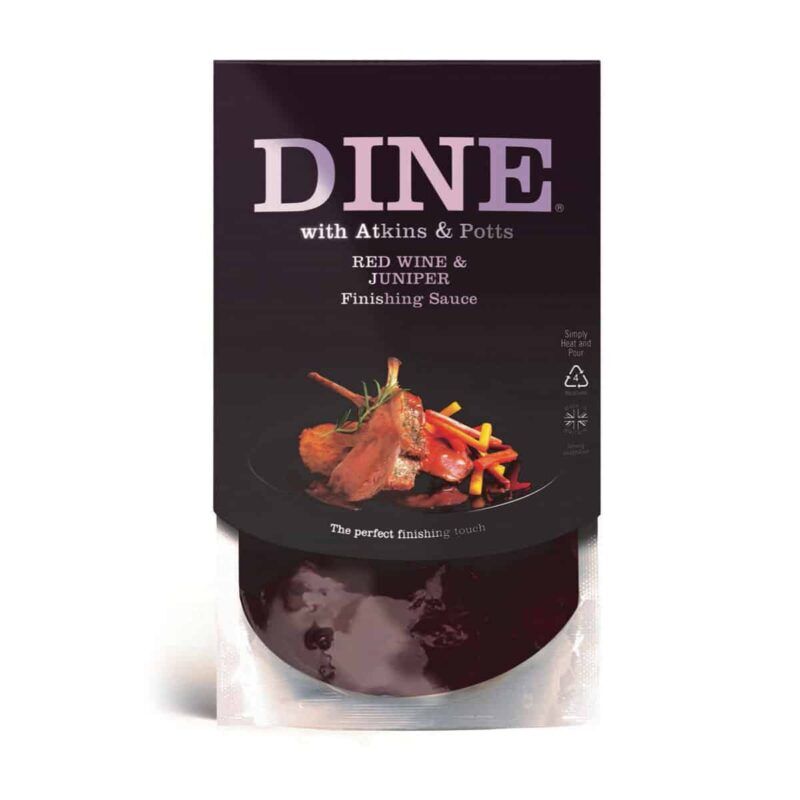 DINE IN with Atkins & Potts Red Wine & Juniper Sauce DINE IN with Atkins & Potts Red Wine & Juniper Sauce