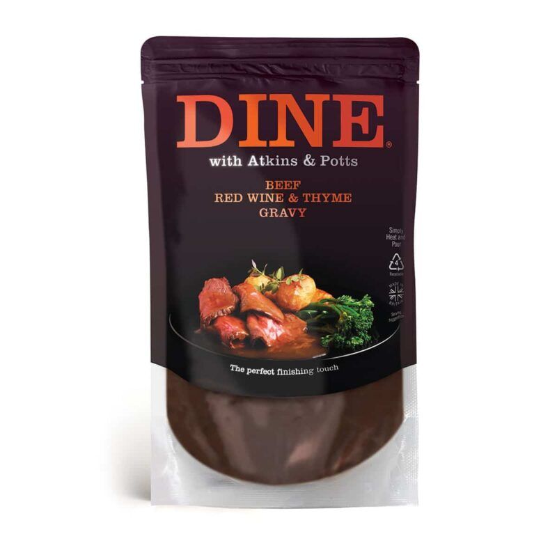 DINE IN with Atkins & Potts Beef Red Wine and Thyme Gravy DINE IN with Atkins & Potts Beef Red Wine and Thyme Gravy