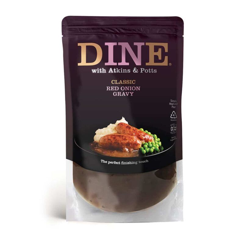 DINE IN with Atkins & Potts Red Onion Gravy DINE IN with Atkins & Potts Red Onion Gravy