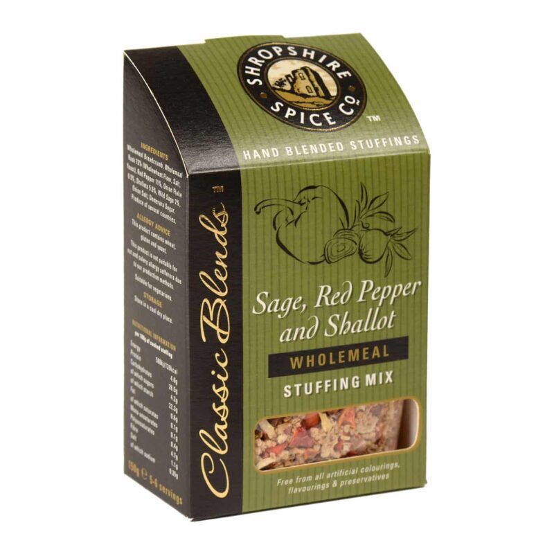 Shropshire Spice Wholemeal Sage, Red Pepper & Shallot Stuffing Mix Shropshire Spice Wholemeal Sage, Red Pepper & Shallot Stuffing Mix