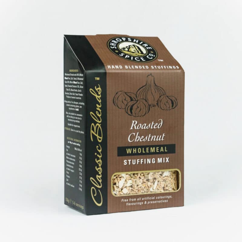 Shropshire Spice Roasted Chestnut Wholemeal Stuffing Mix Shropshire Spice Roasted Chestnut Wholemeal Stuffing Mix