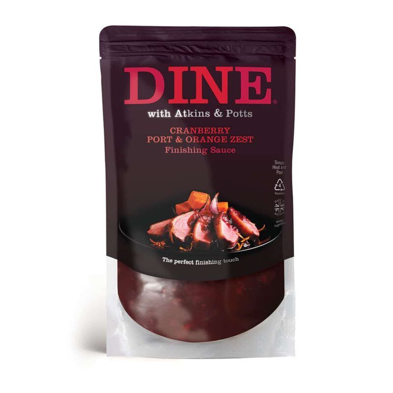 DINE IN with Atkins & Potts Cranberry, Port & Orange Zest Sauce