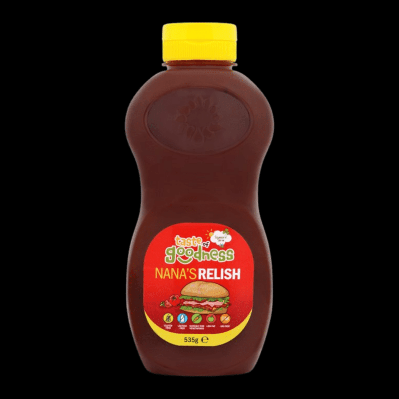 Taste of Goodness Nana's Relish Sauce Wholesale Pack 6 x 450ml